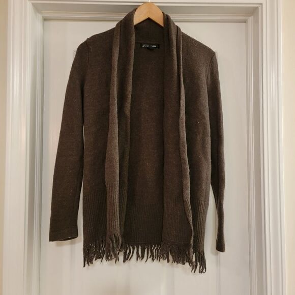 AVELLINI Merino Wool Fringe Cardigan size medium - Picture 1 of 3